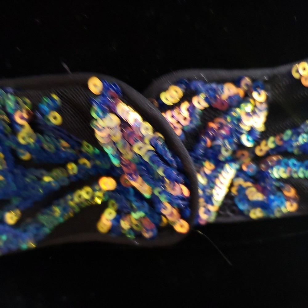 Alisha Hill Iridescent Sequin 2 Piece Prom Dress Mermaid Skirt Crop Top Size 10 - Picture 7 of 12